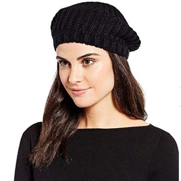 Lauren Ralph Lauren Chunky Garter Stitch Beret Pink - Picture 3 of 4